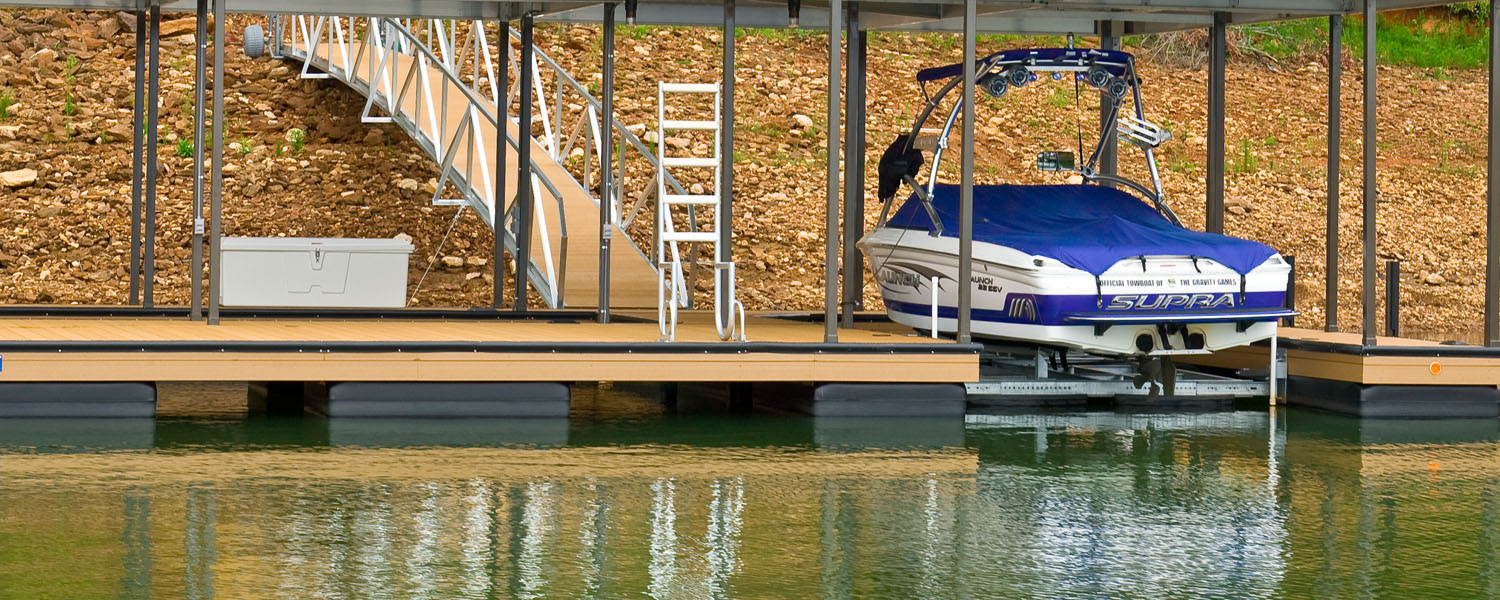 The Carolina Boat Lift is built by Custom Dock Systems in Upstate